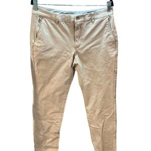Bonobos Mens Chino Pants Tapered Leg Flat Front Slim Fit Beige 32/30